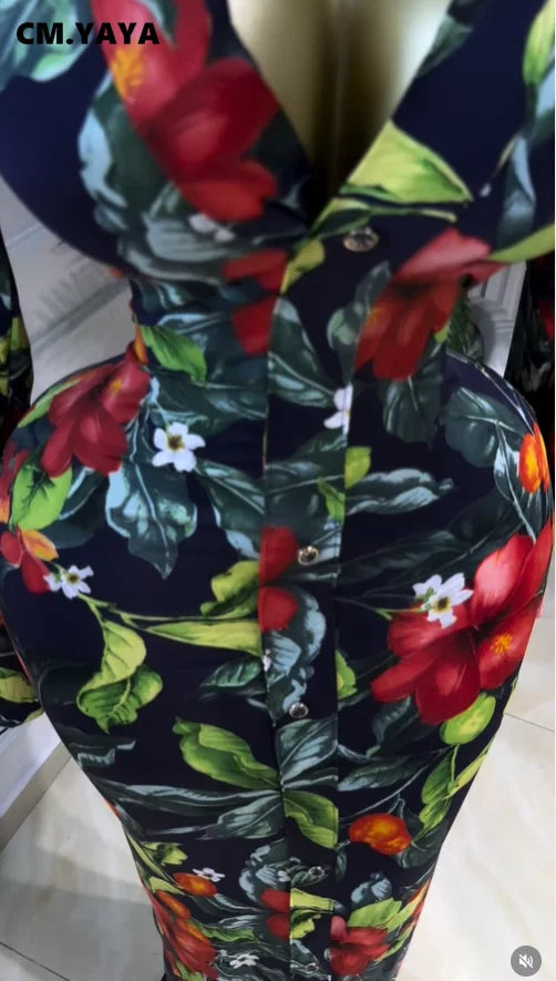 Full Sleeve Floral Print Bodycon Long Dress