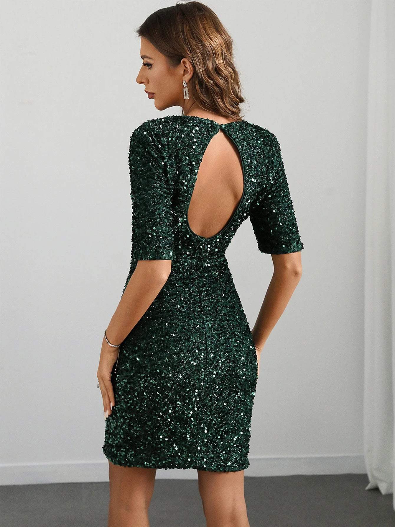 Sexy Backless Sequin Summer Dress