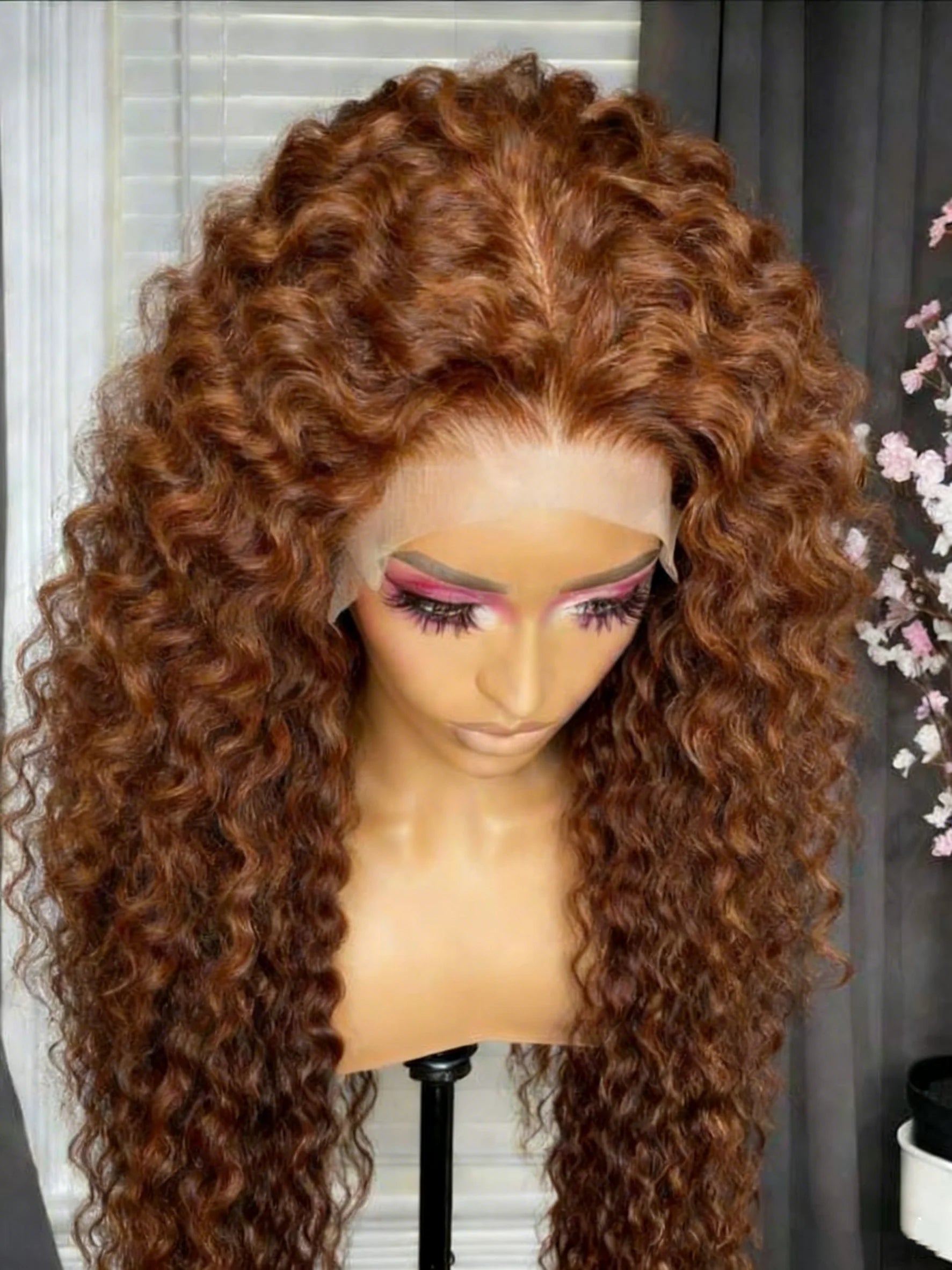 Chocolate Brown Deep Wave 13x4 HD Lace Frontal Human Hair Wig