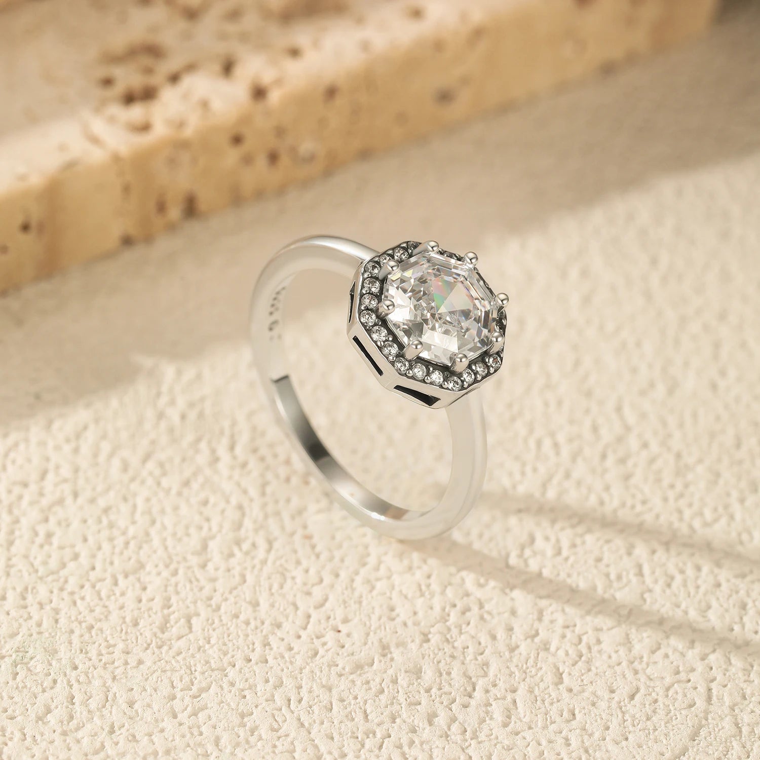 925 Sterling Silver Exquisite Octagon Rings