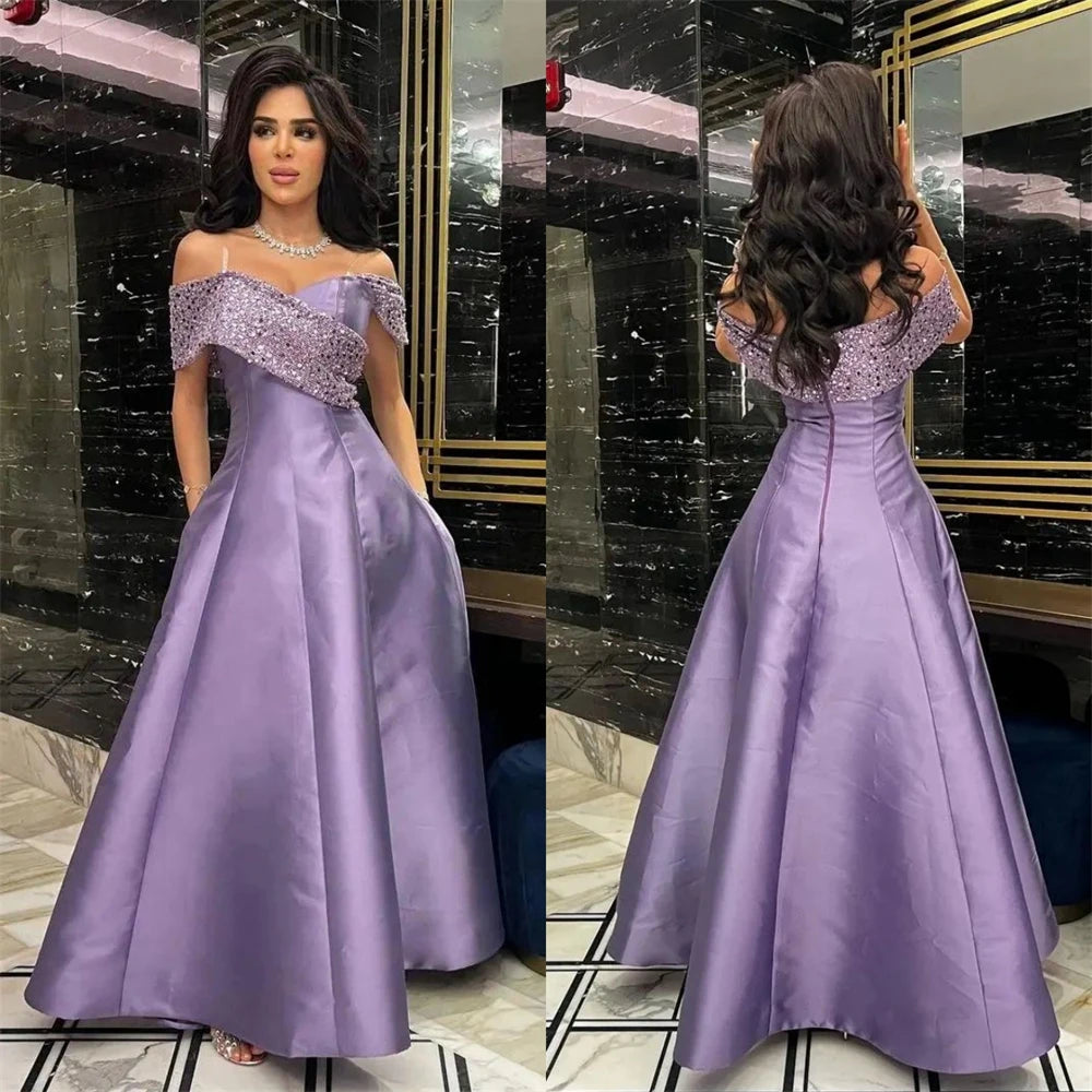 Classic Modern Style Formal Evening Off The Shoulder Ball Gown