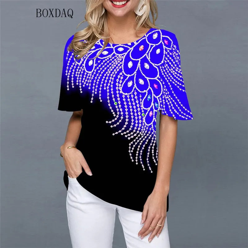 Fashion 3D Print Summer Street Style T‑Shirt