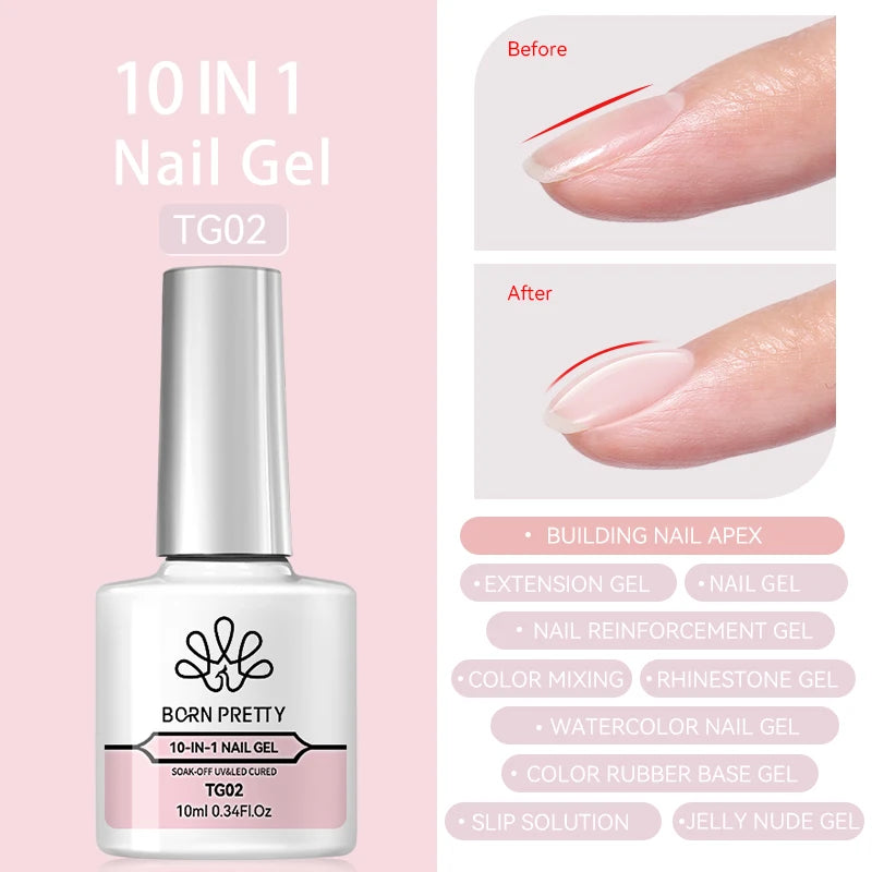 BORN PRETTY 10ml White Cat Magnetic Gel Nail Polish Ultra Shine White-light Varnis Semi Permanent Soak Off UV LED Gel for Nails