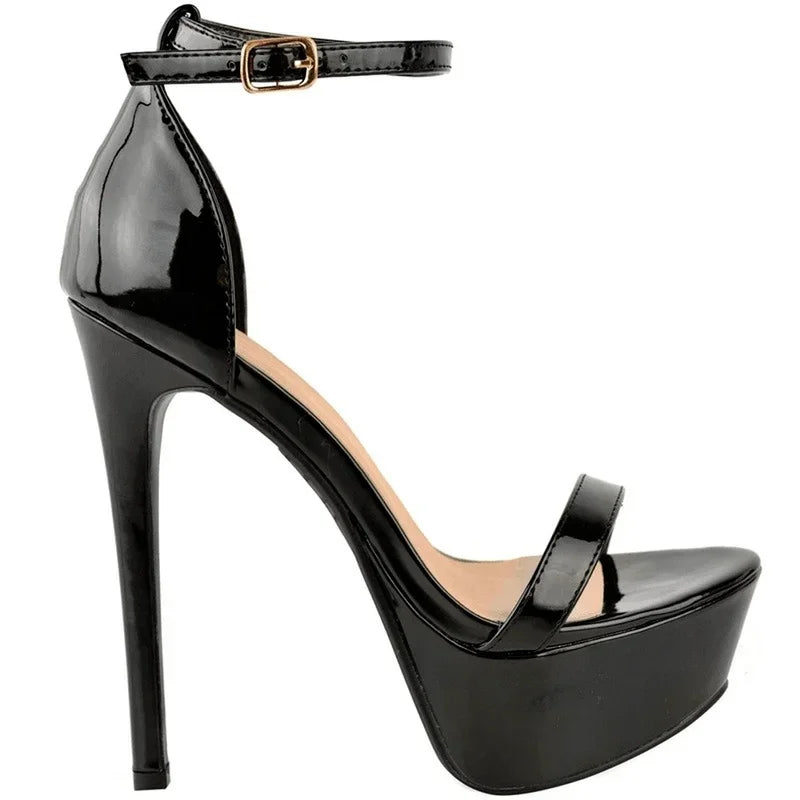 Sexy Open Toes 14cm Super High Heels Peep Toes Platform Stilettos