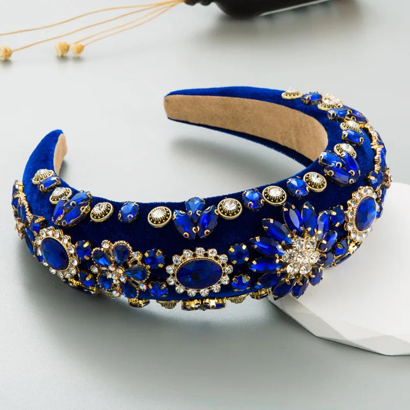 Fashionable and Crafty Velvet Hair Hoops Retro Palace Sponge Thickened Headband