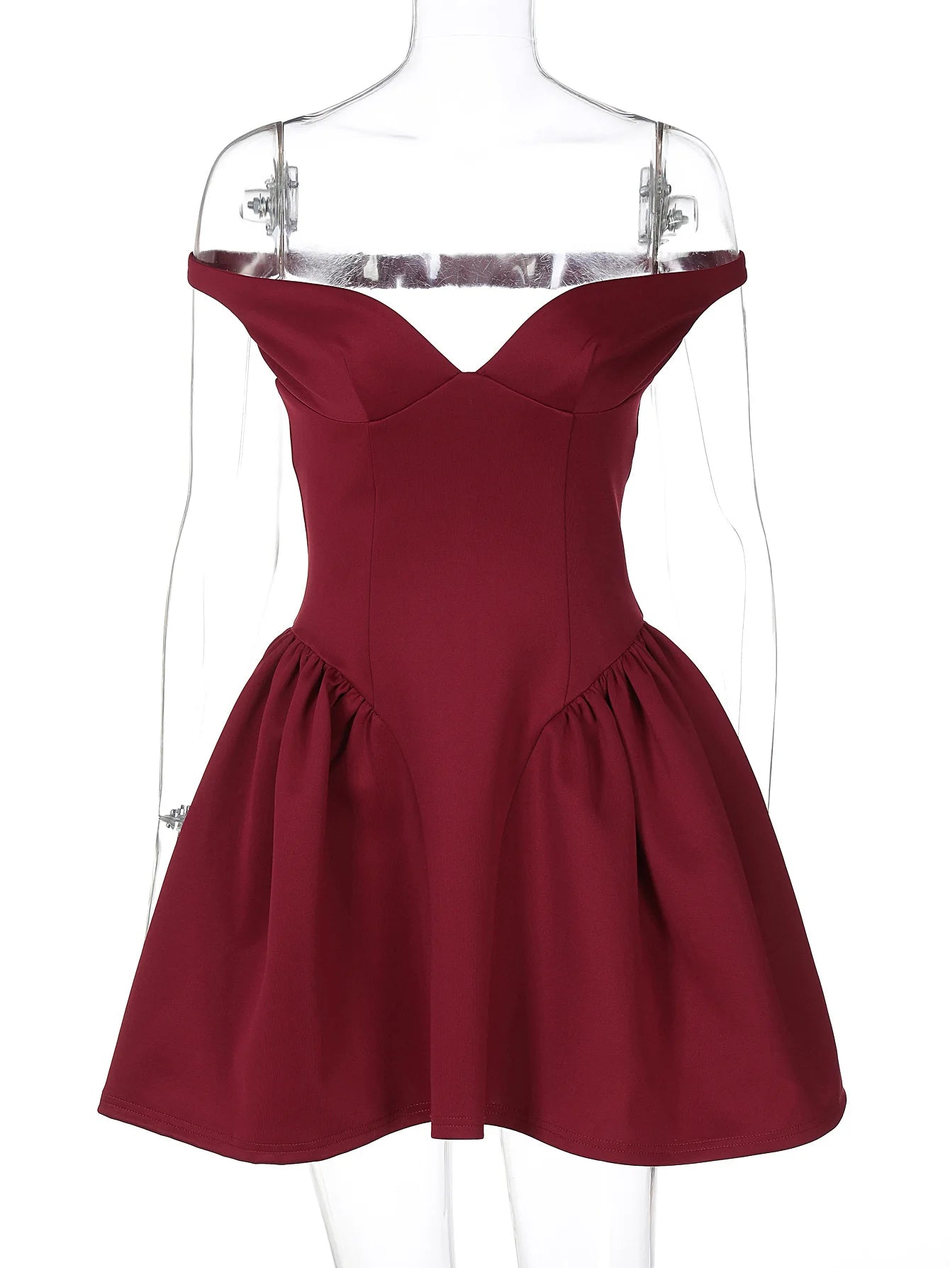 Sexy Plunge Backless Solid Slim Sleeveless Mini Dress Female