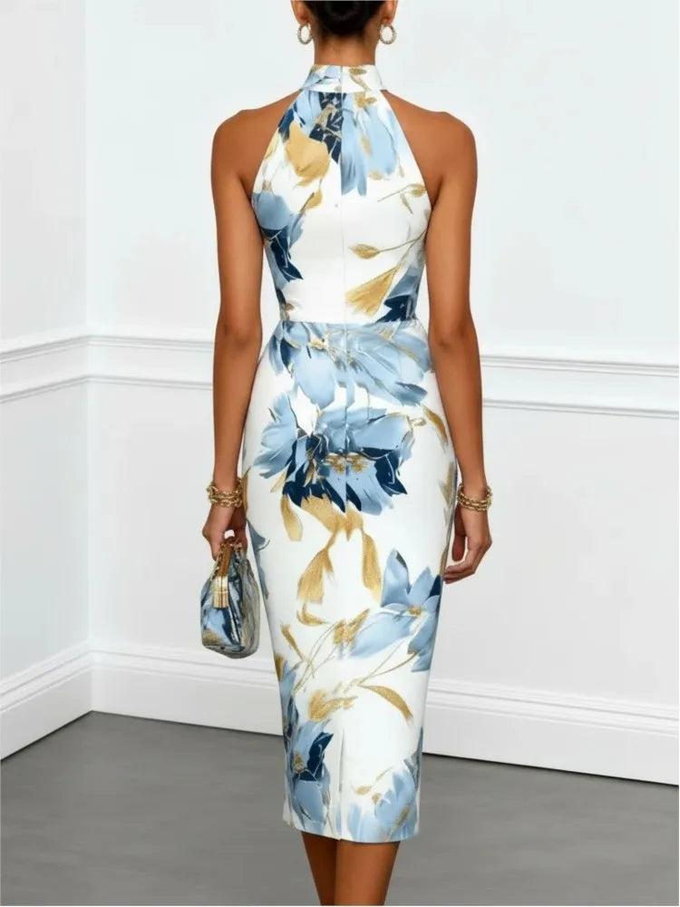Sexy Backless Halter Bodycon Dress