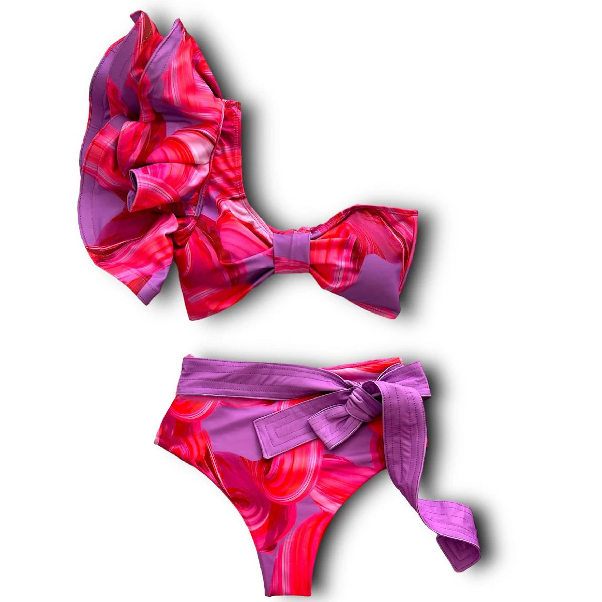 New Sexy High Waist Ruffle Bikini Sets