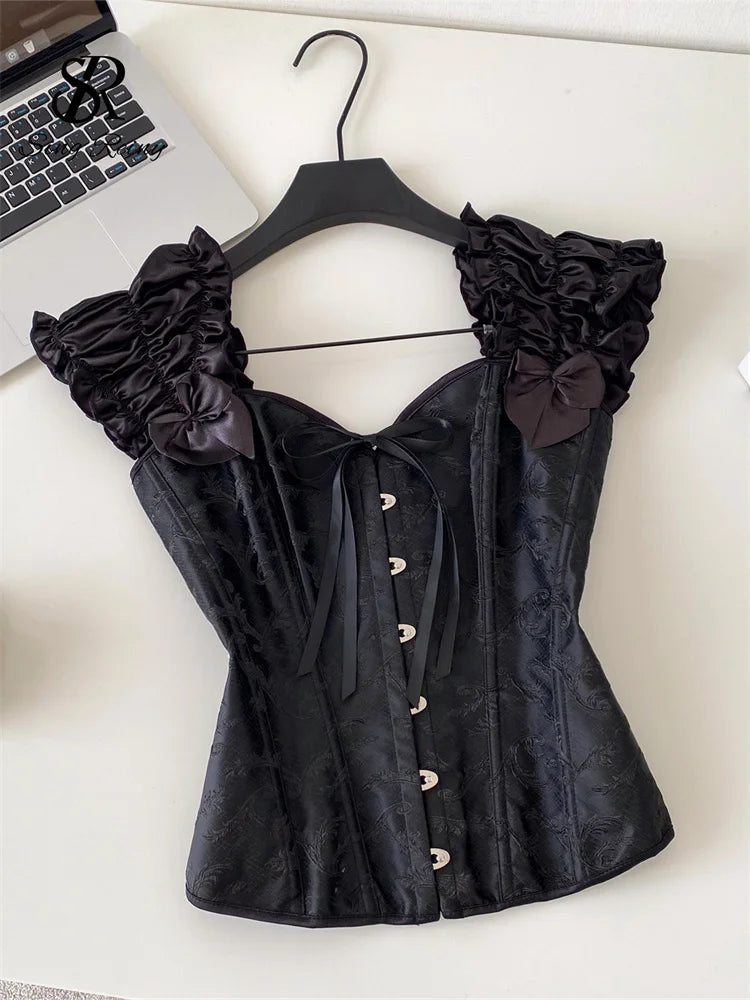 Elegant Puff Sleeve Corset Camisole