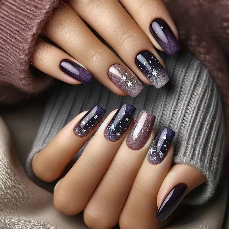 24Pcs Mid-length Ballet False Nails