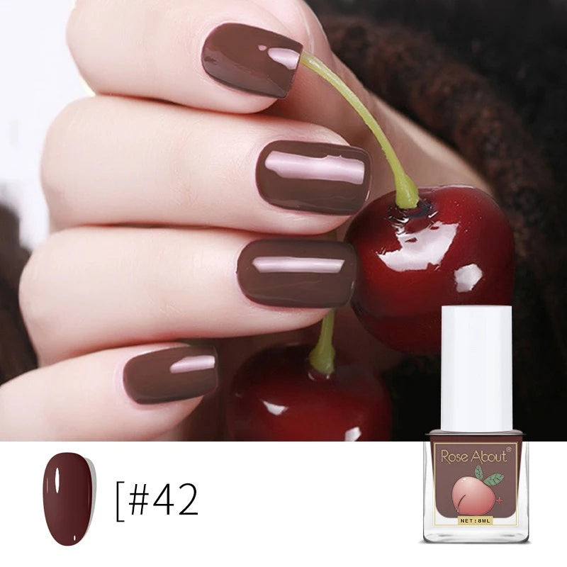 Water-Based Peel-Off Shiny Top Coat – No UV Lamp, Long-Lasting, Gentle Natural Nail Care
