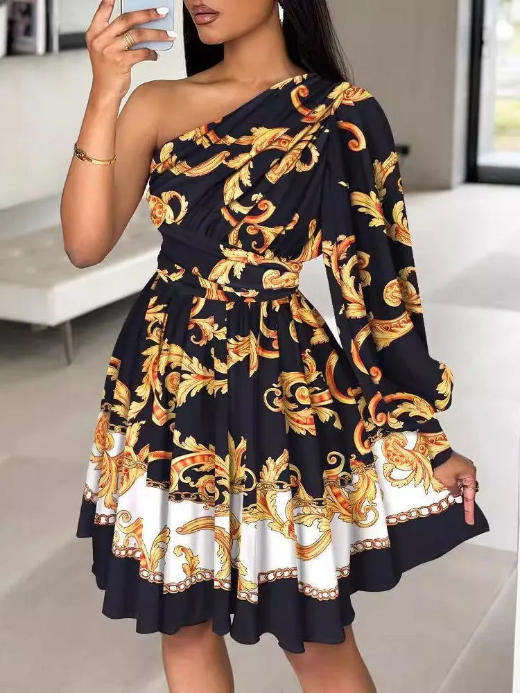 New Boho Print Spring Fashion Sexy Off Shoulder Dresses – Shequila's Fashions
