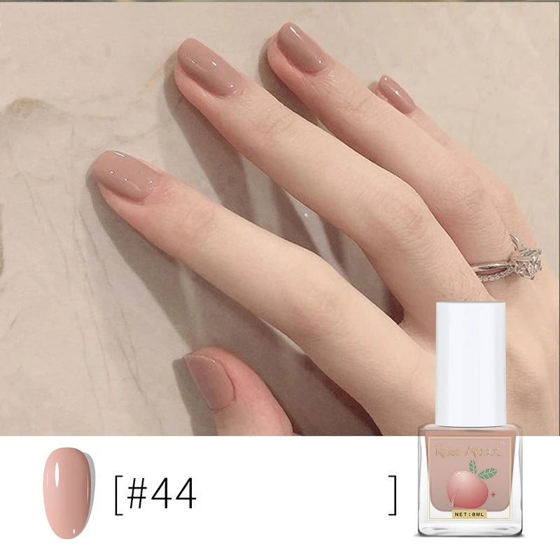 Water-Based Peel-Off Shiny Top Coat – No UV Lamp, Long-Lasting, Gentle Natural Nail Care