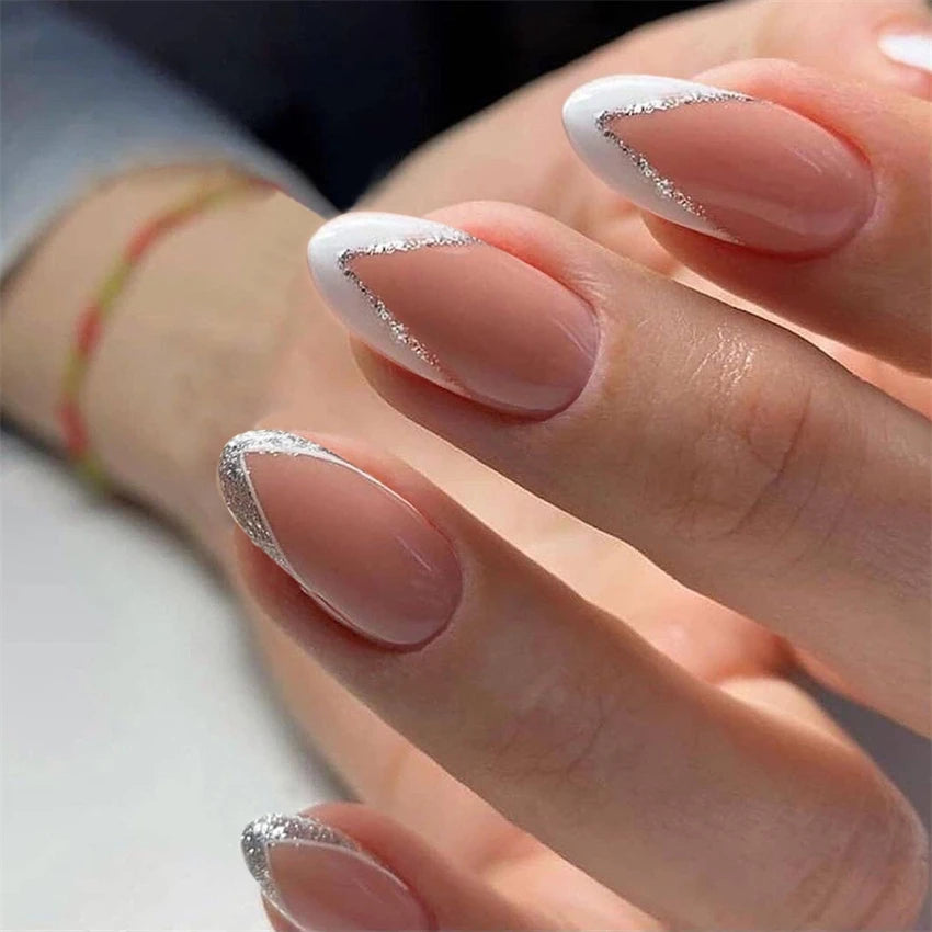 24Pcs/Set Simple Pure Desire Pink Wearing False Nails