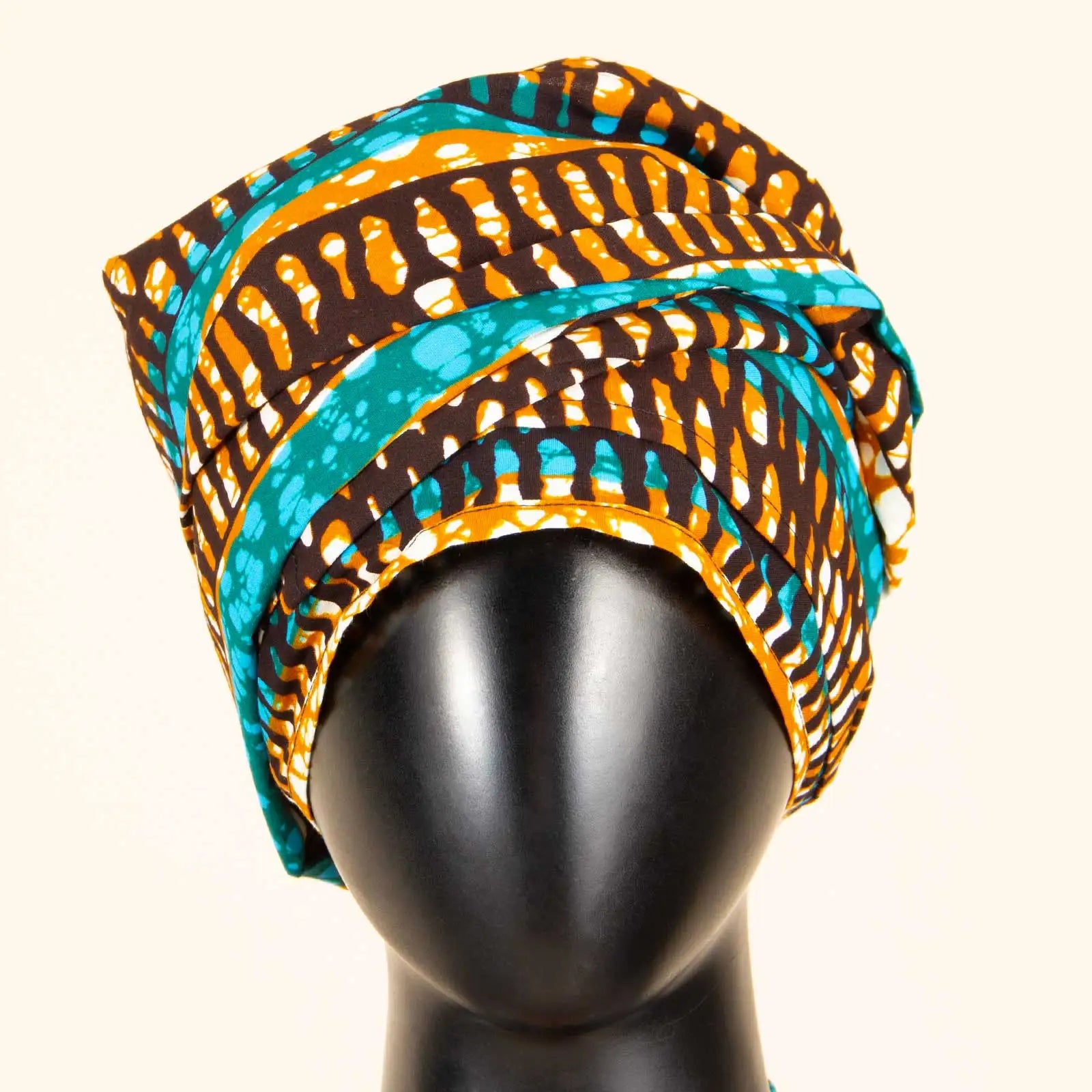 Print Sleeveless Vintage Bow Halter Floor- Length  Maxi Dresses with Headscarf