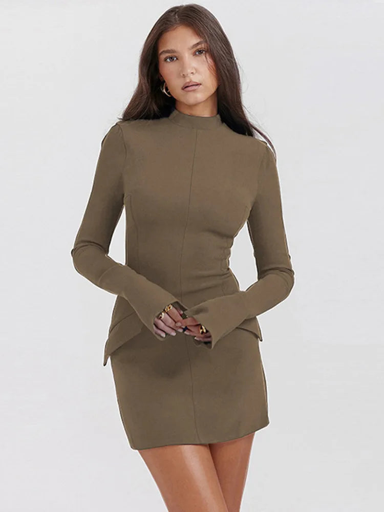 Autumn Winter New Long Sleeve Bodycon Club Party Dress