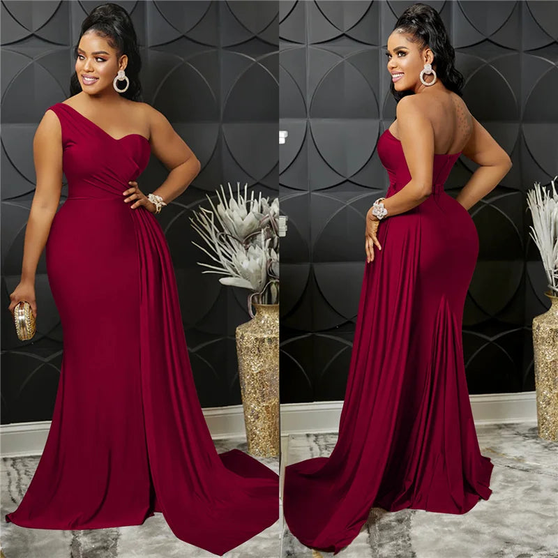 Sexy One Shoulder Elegant Evening Dresses