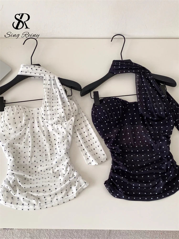 Polka Dot Strapless Backless Camisole for Women