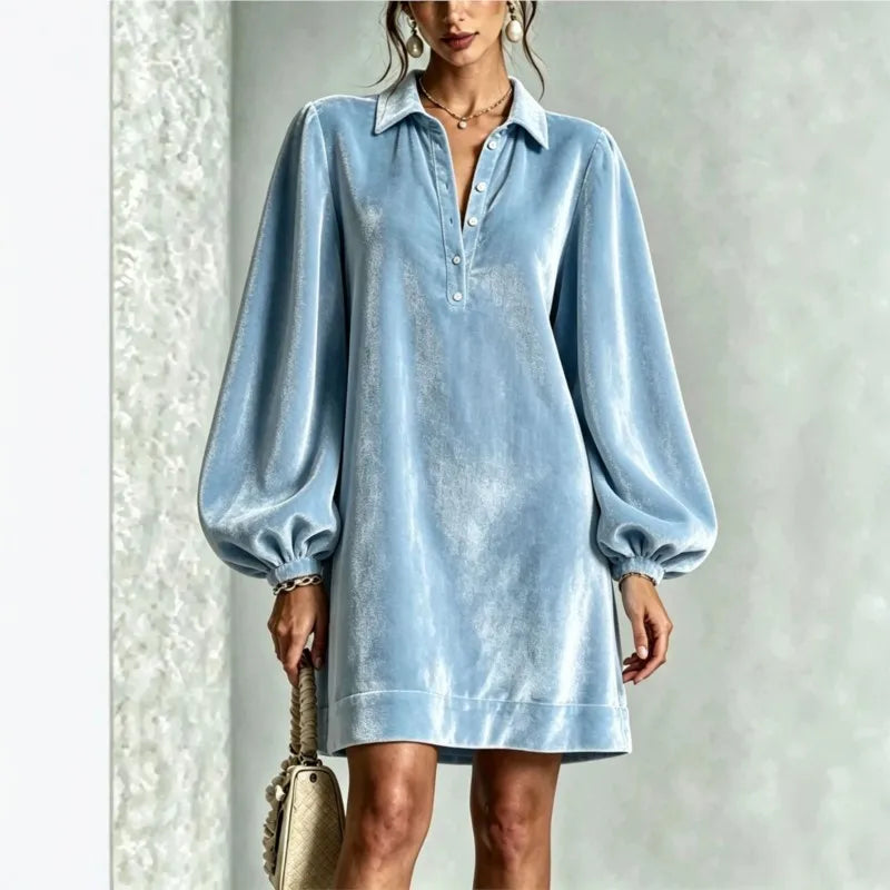 Women’s Velvet Shirt Dress