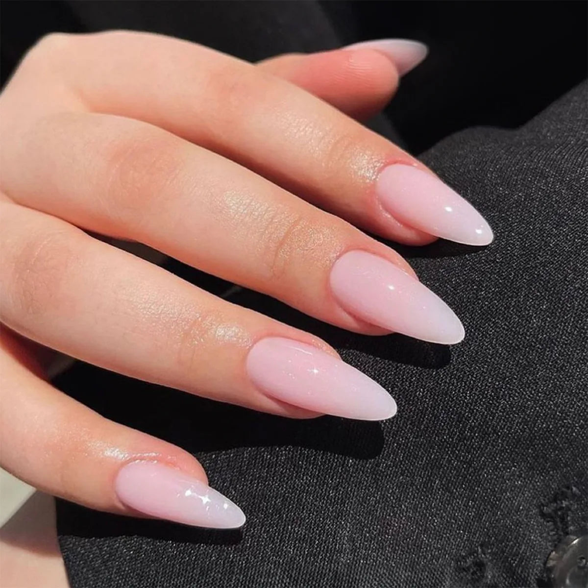 24Pcs/Set Simple Pure Desire Pink Wearing False Nails
