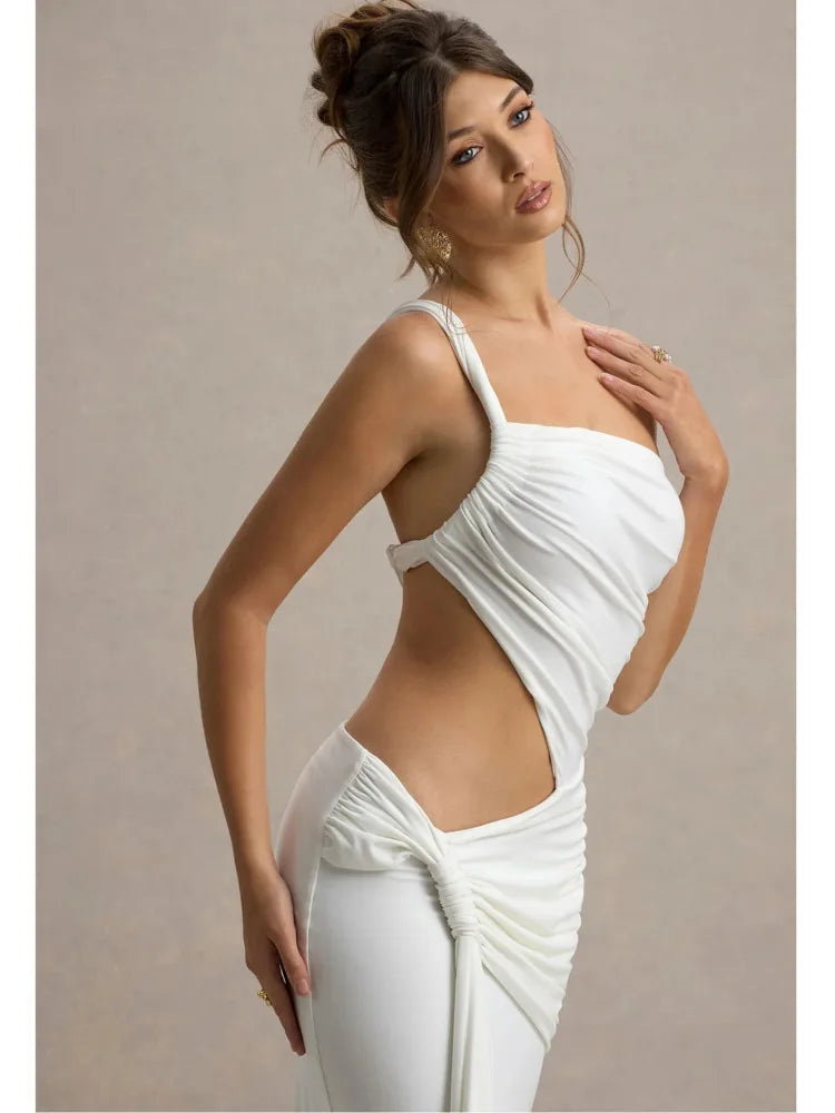 Elegant Single Piece Hollow Out Tight Dress