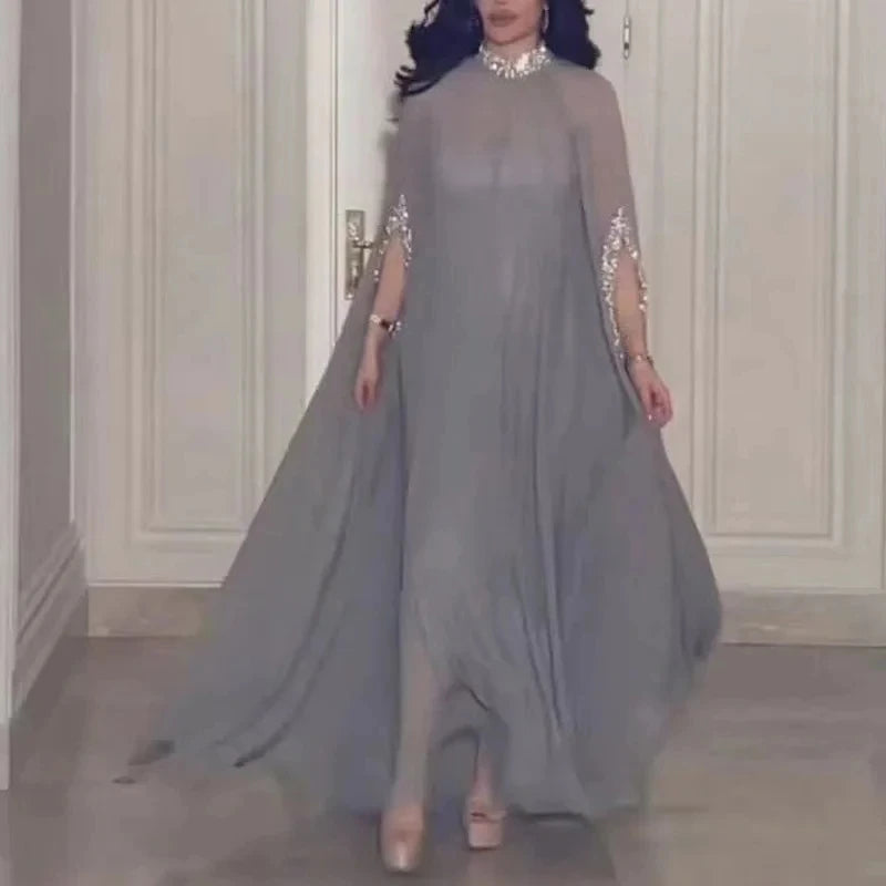 Pure Sexy Style Sequin Decoration Big Swing Maxi Dress