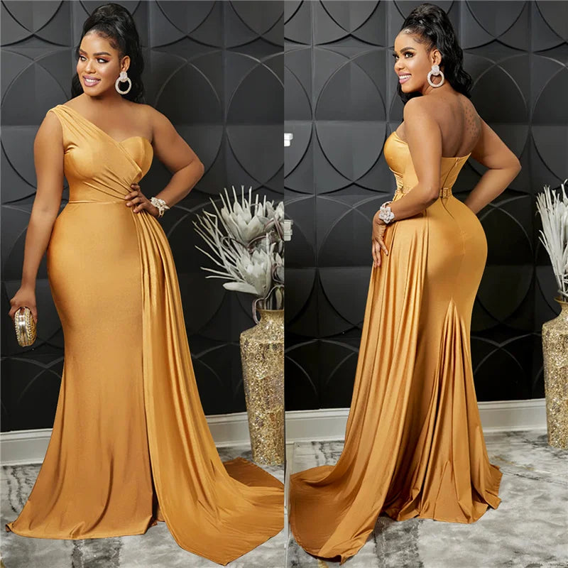 Sexy One Shoulder Elegant Evening Dresses