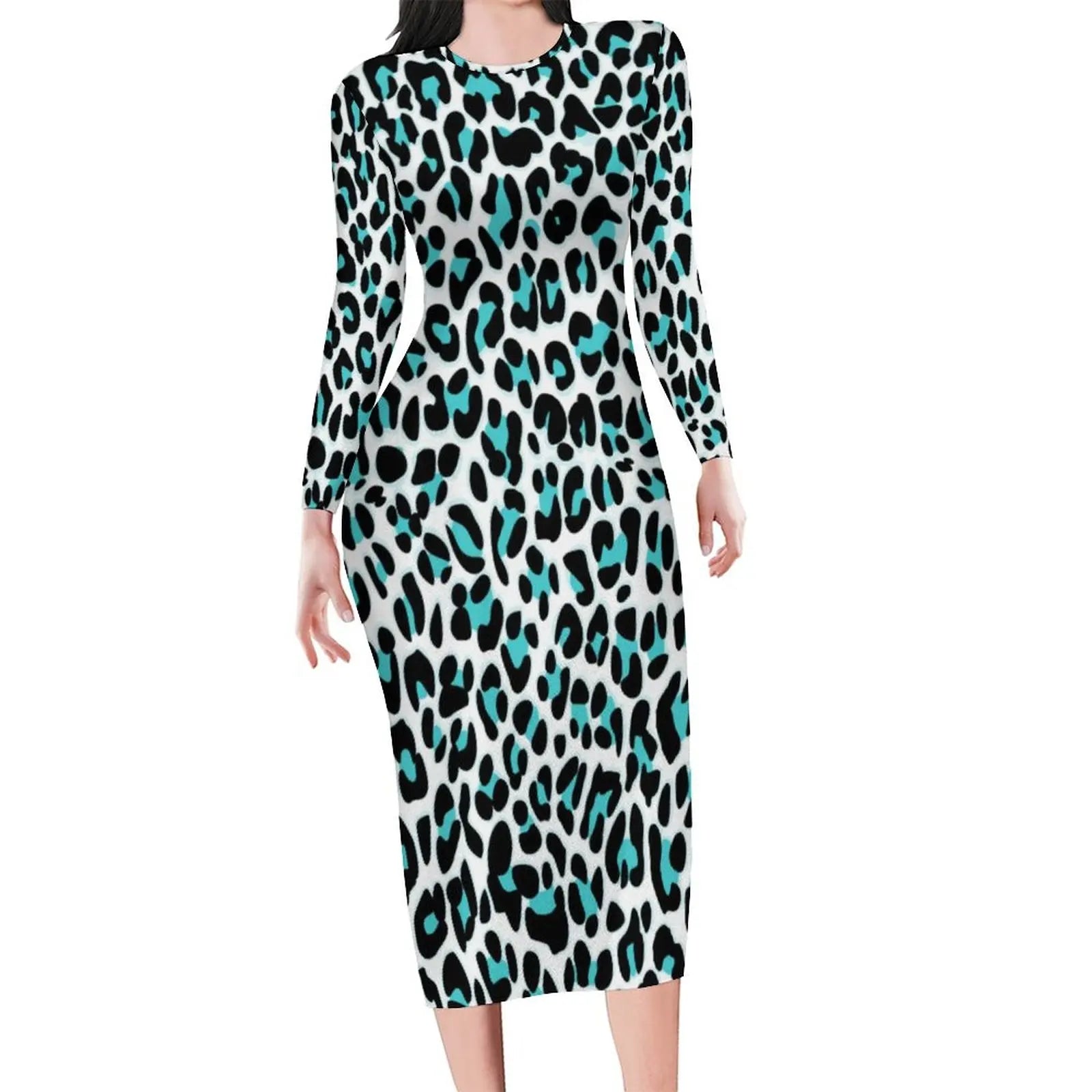 Autumn Leopard Print  Long SleeveDresses