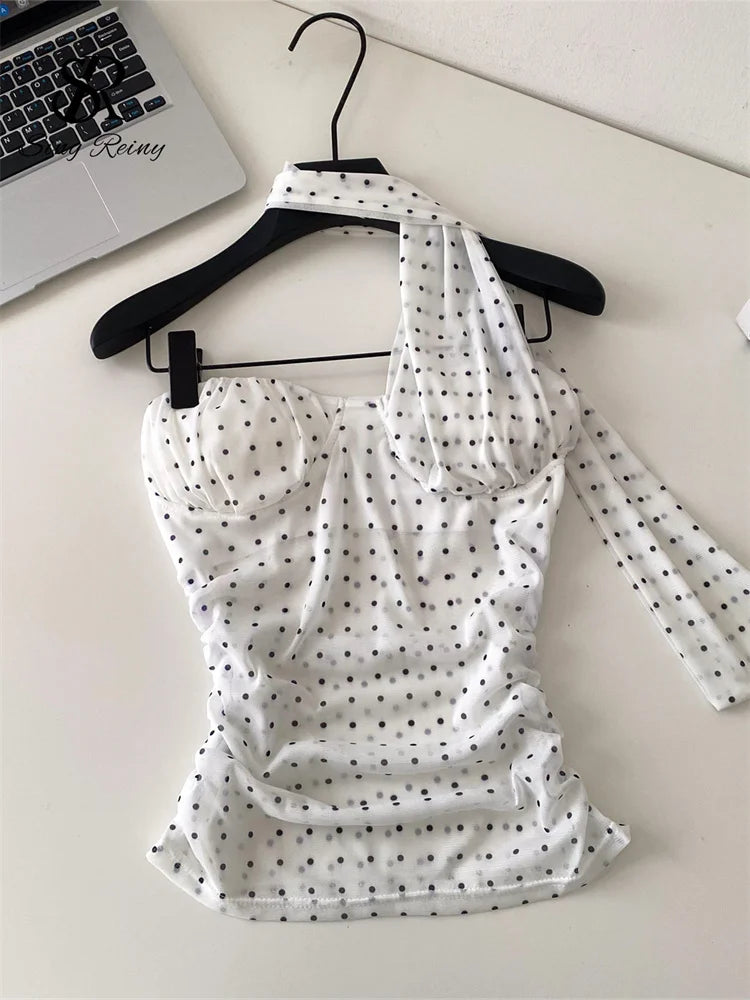 Polka Dot Strapless Backless Camisole for Women