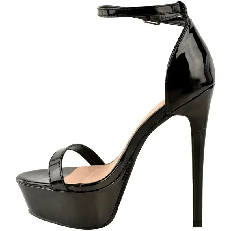 Sexy Open Toes 14cm Super High Heels Peep Toes Platform Stilettos