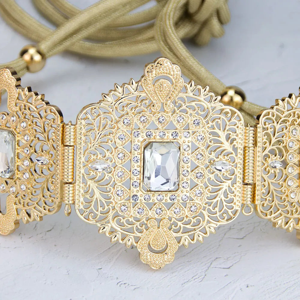 Moroccan Bride Tassel Straps Rope Waist Chain Chic Alloy Belt