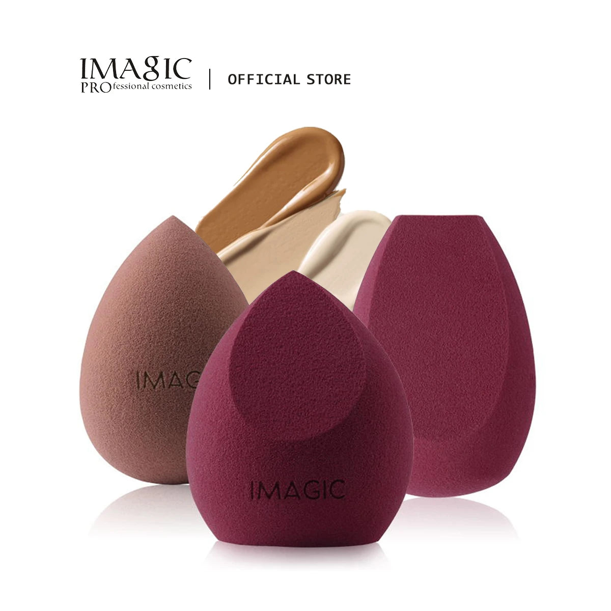 3Pcs Makeup Puff – Wet & Dry Professional Foundation & Concealer Sponge Set