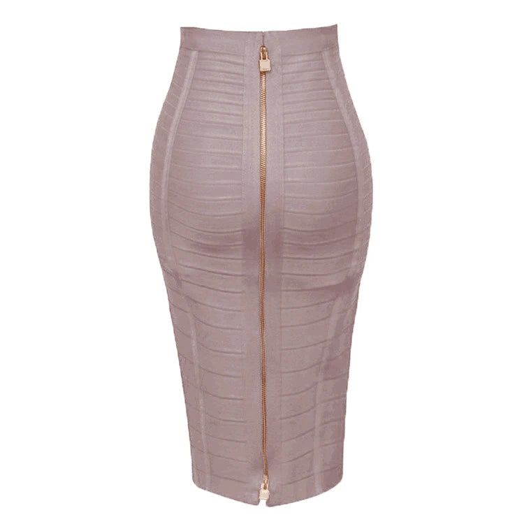 Women’s Summer Candy Color Bandage Pencil Skirt