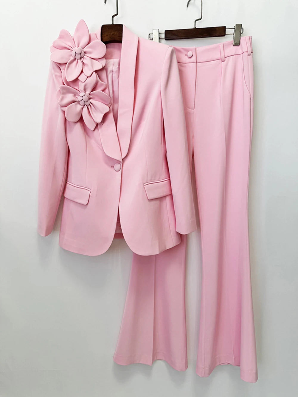 Women’s 3D Flower Blazer Pantsuit Set
