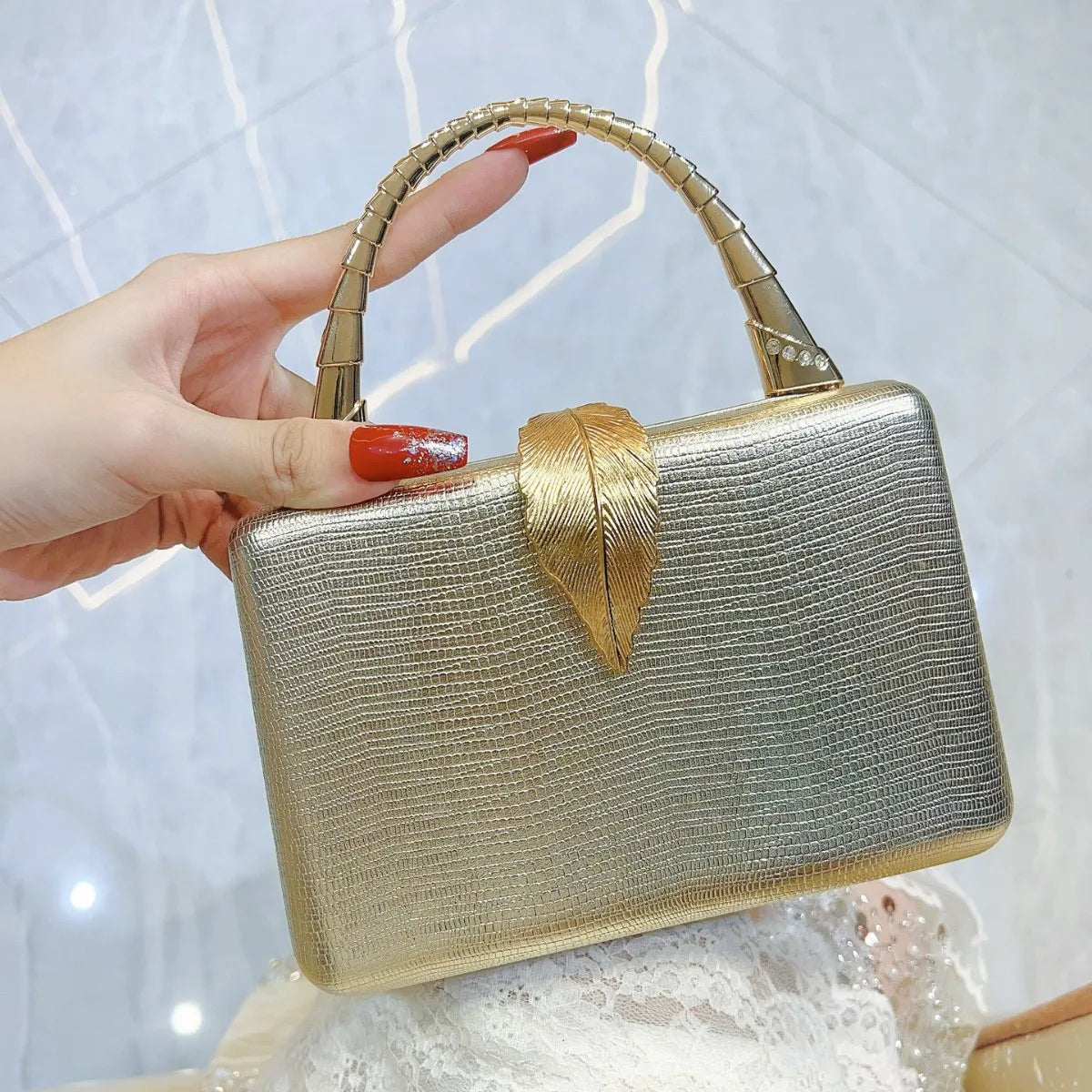 Fashion Box Purse Chain Shoulder Bag