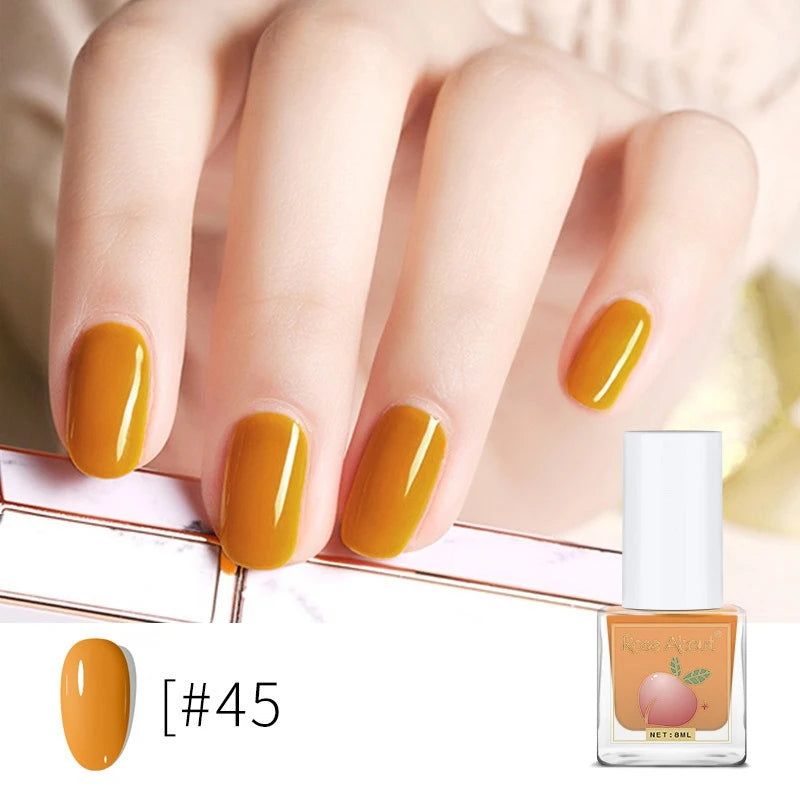 Water-Based Peel-Off Shiny Top Coat – No UV Lamp, Long-Lasting, Gentle Natural Nail Care