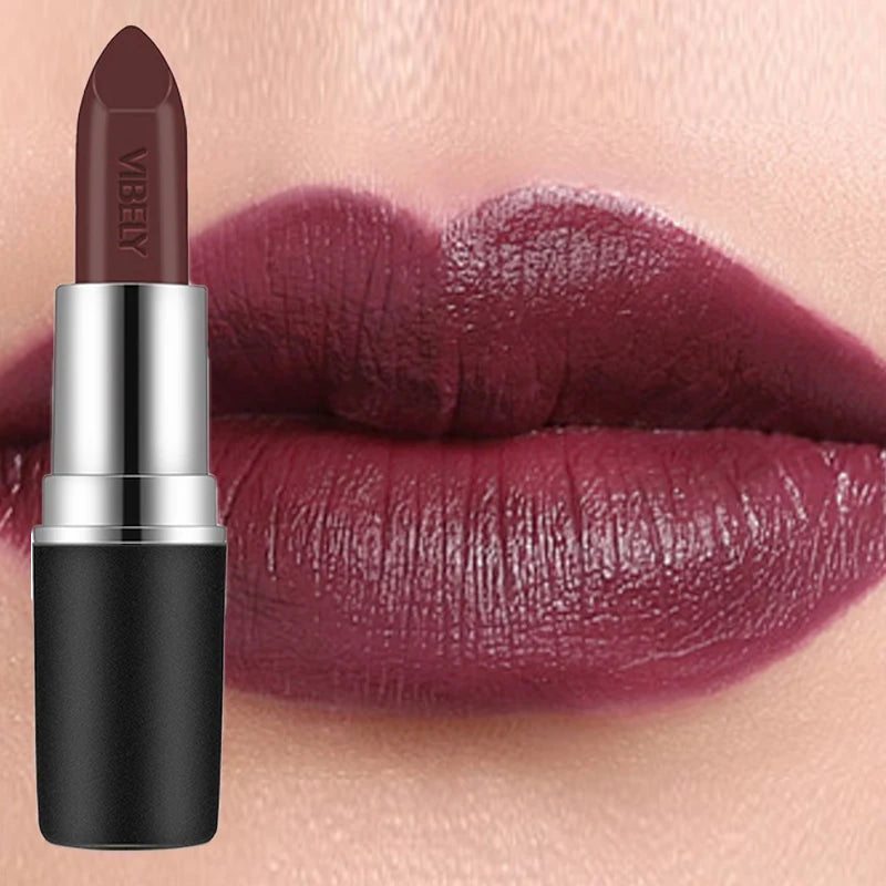 Frosted Velvet Matte Lipstick – 29 Bold Shades, Waterproof & Non‑Fading