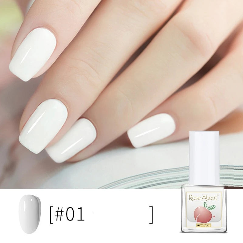 Water-Based Peel-Off Shiny Top Coat – No UV Lamp, Long-Lasting, Gentle Natural Nail Care