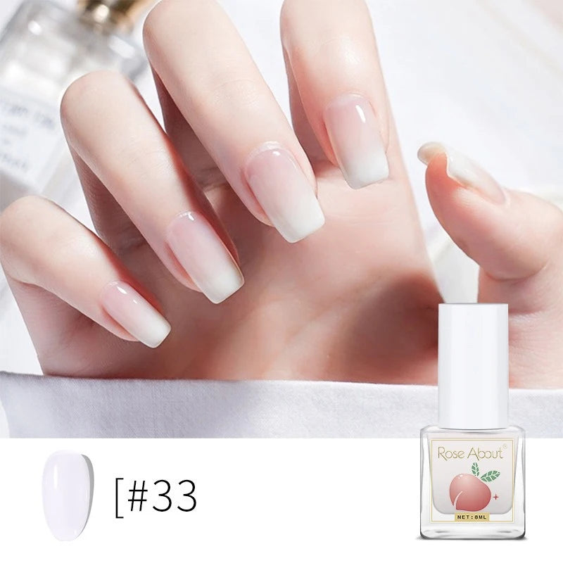 Water-Based Peel-Off Shiny Top Coat – No UV Lamp, Long-Lasting, Gentle Natural Nail Care