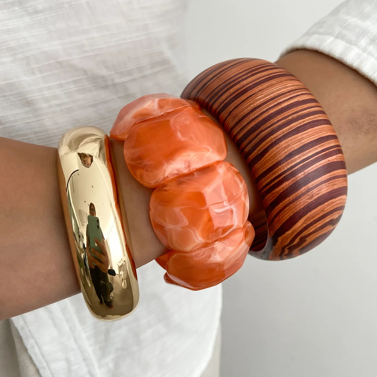 Natural Wooden Round Bangles