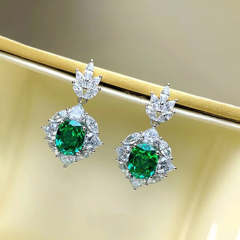 Emerald-Green Drop Earrings