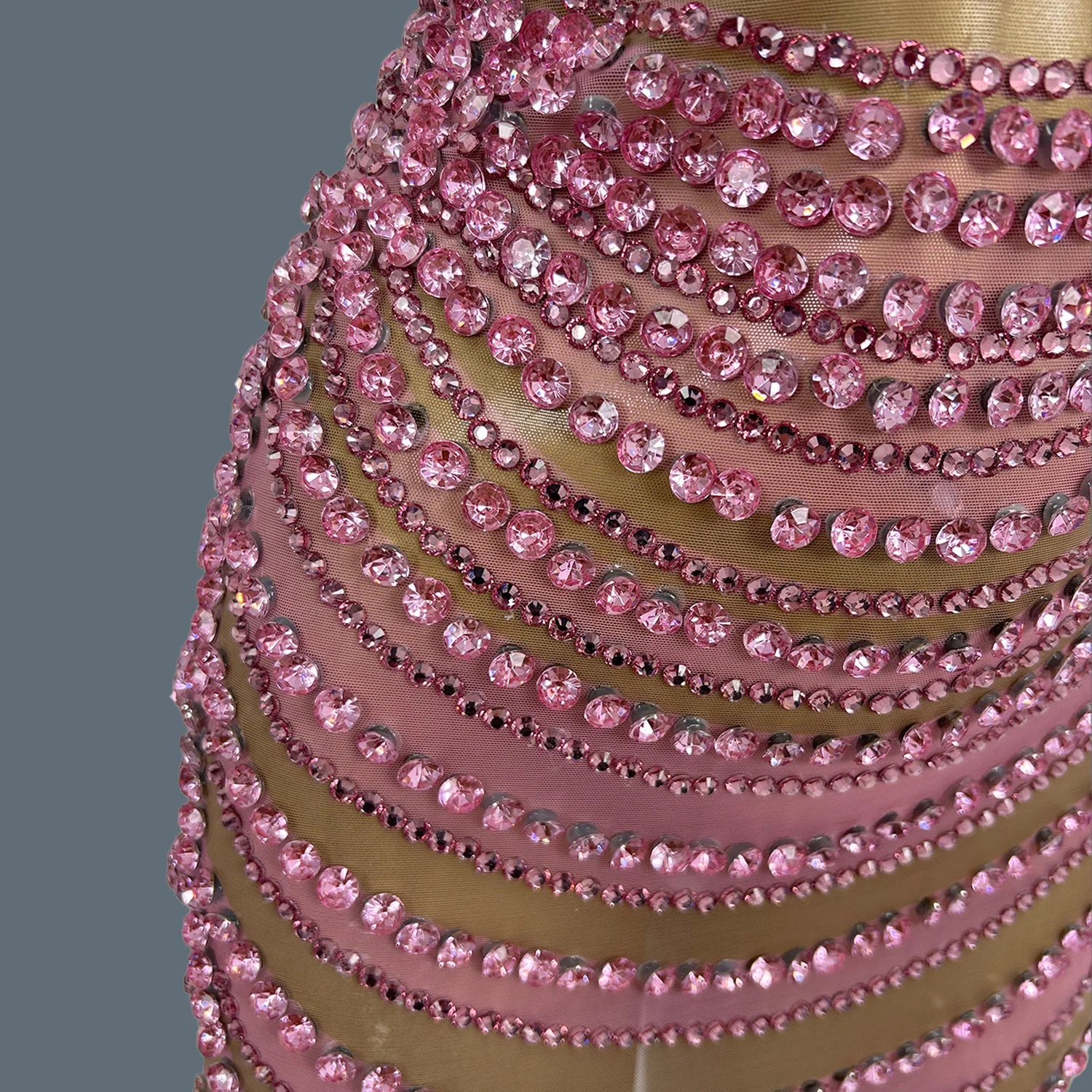 Sparkly Crystals Diamonds Mini Dress