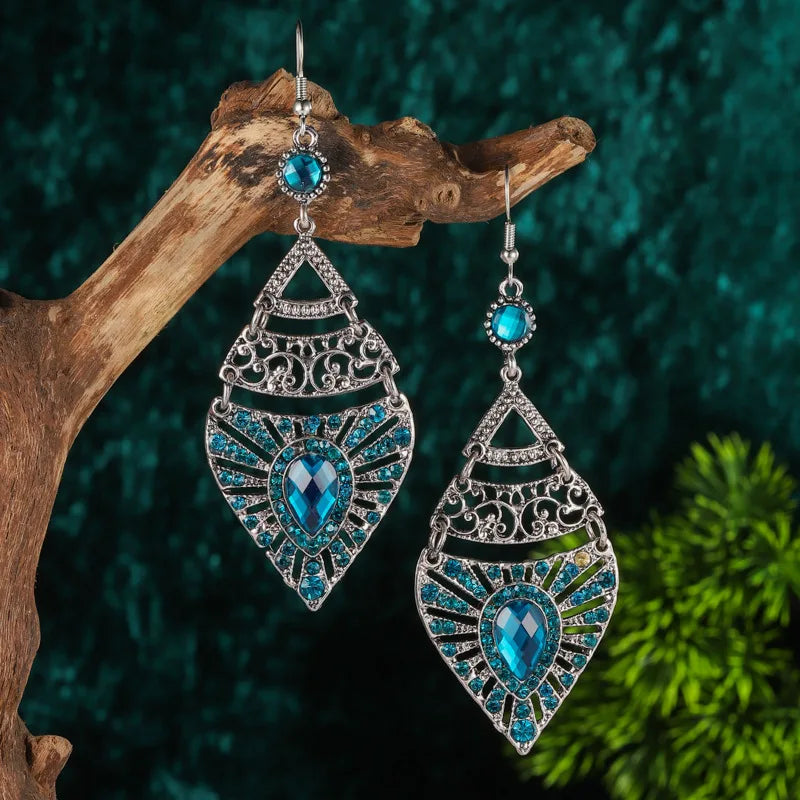 New Bohemian Multicolor Rhinestone Crystal Earrings