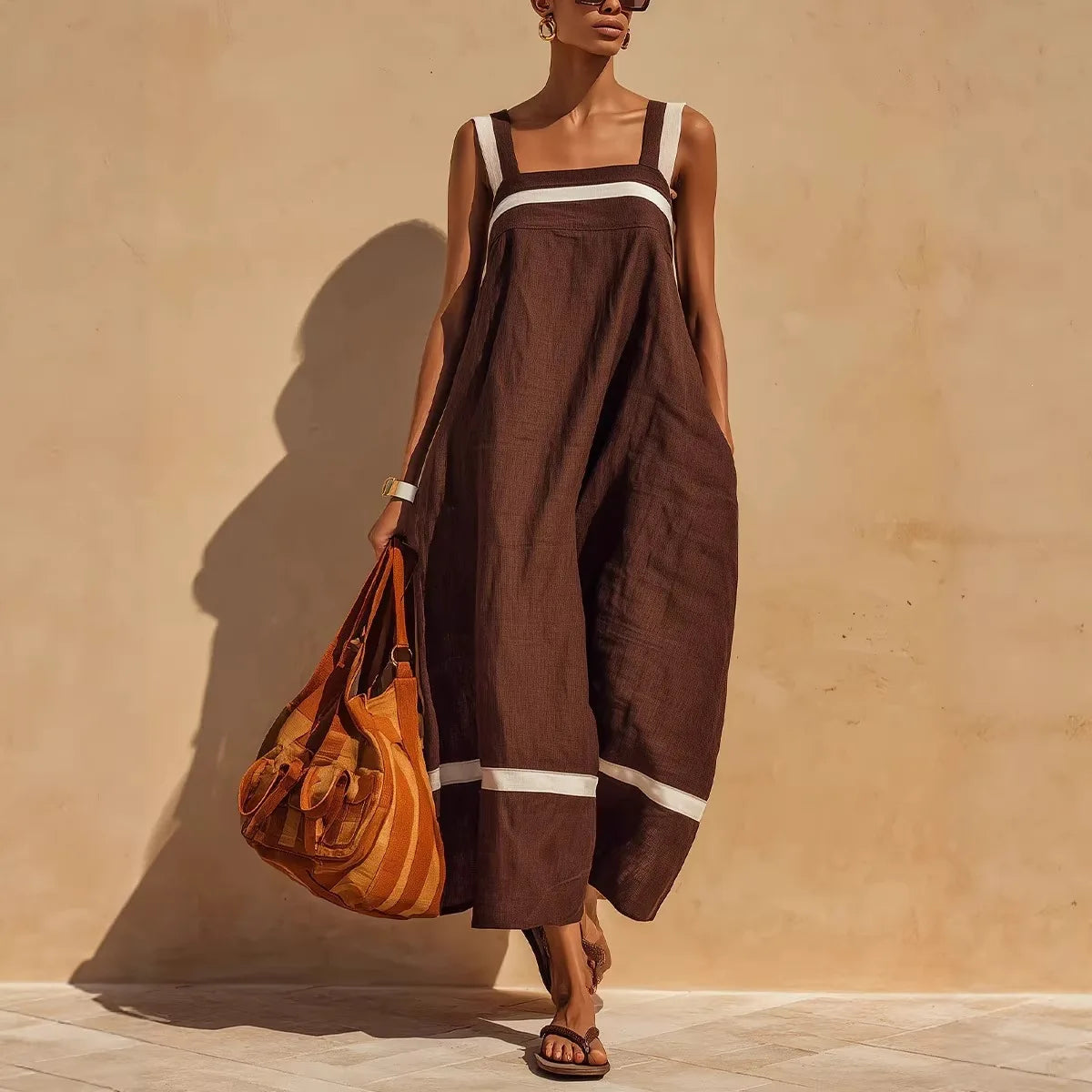 Summer Loose Suspender Maxi Dress