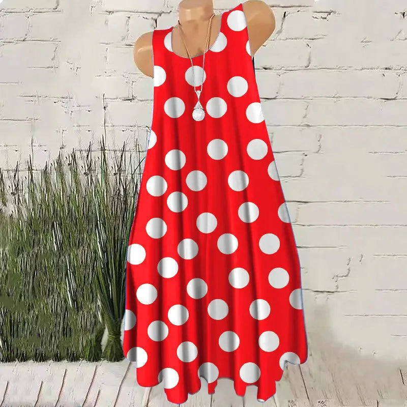Round Dot Pattern Summer Mini Dress