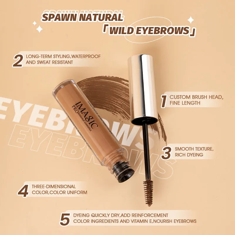 6-Color Waterproof Eyebrow Dye Cream – Long-Lasting Wild & Natural Brows