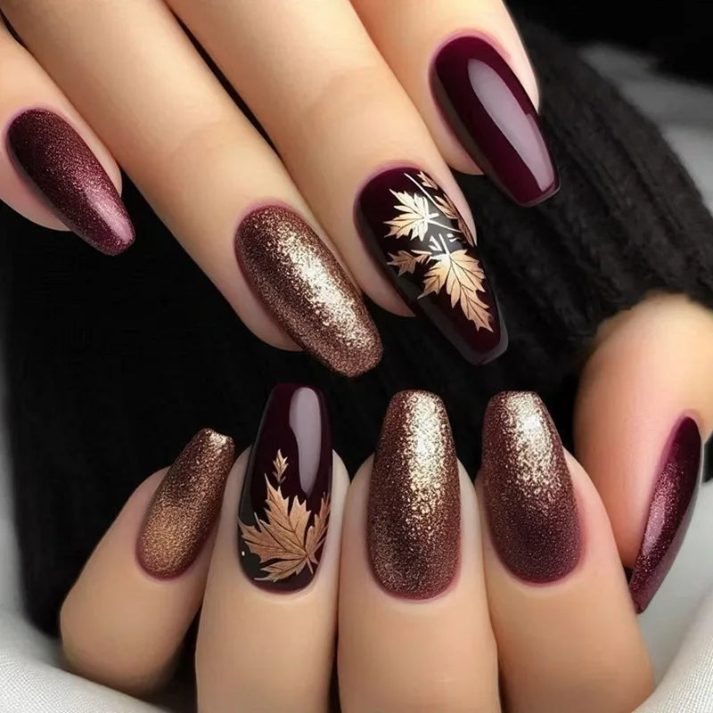 24Pcs Mid-length Ballet False Nails