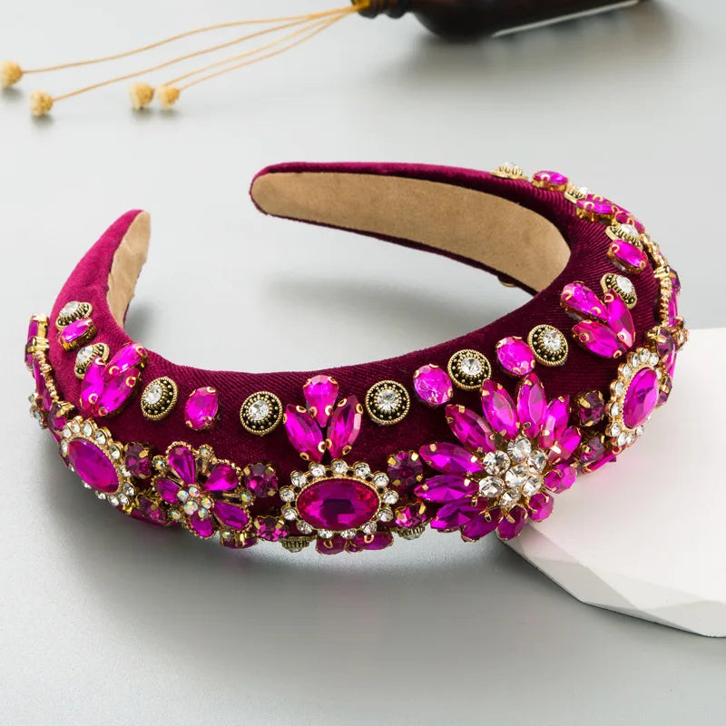Fashionable and Crafty Velvet Hair Hoops Retro Palace Sponge Thickened Headband