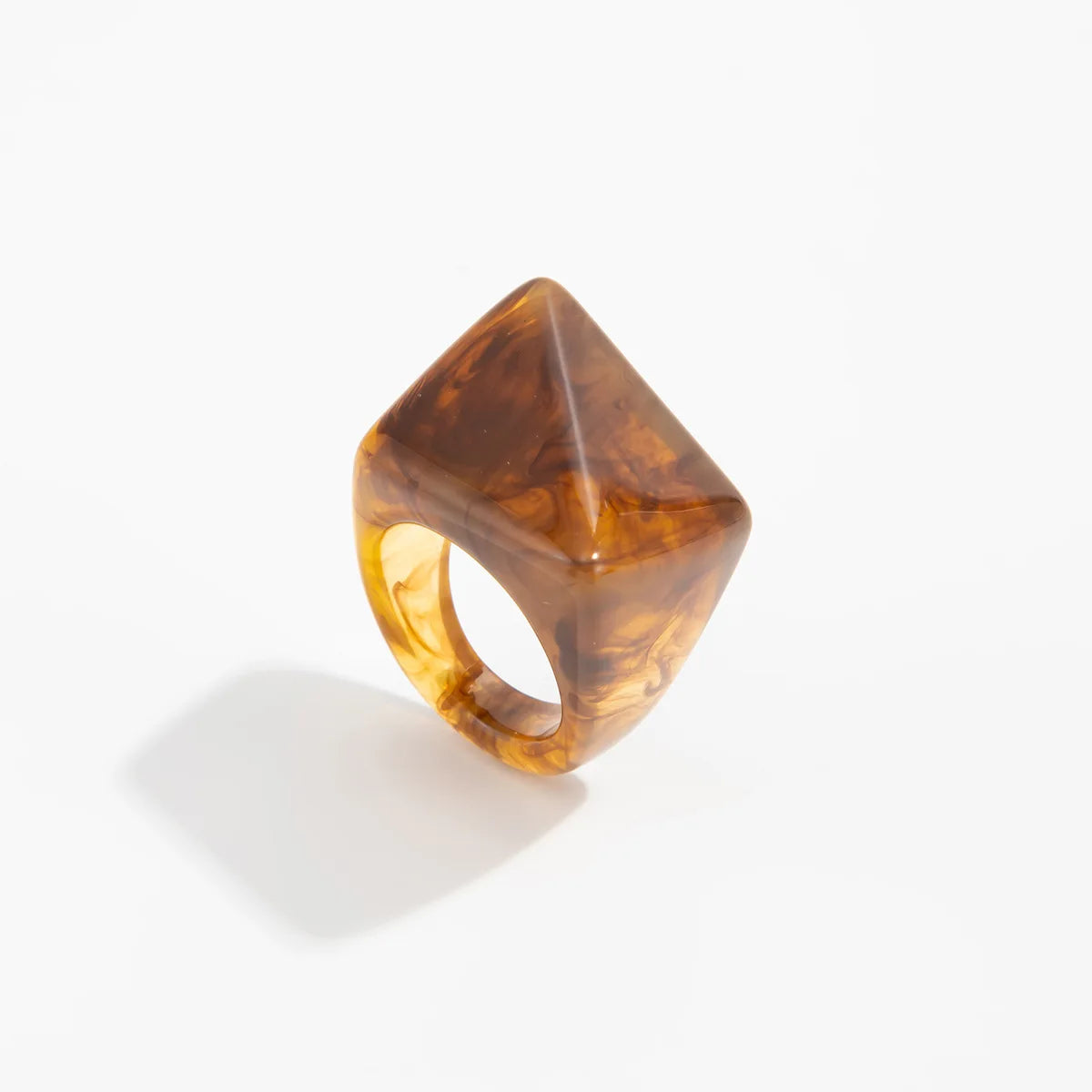 Winter New Vintage Triangle Resin Rings