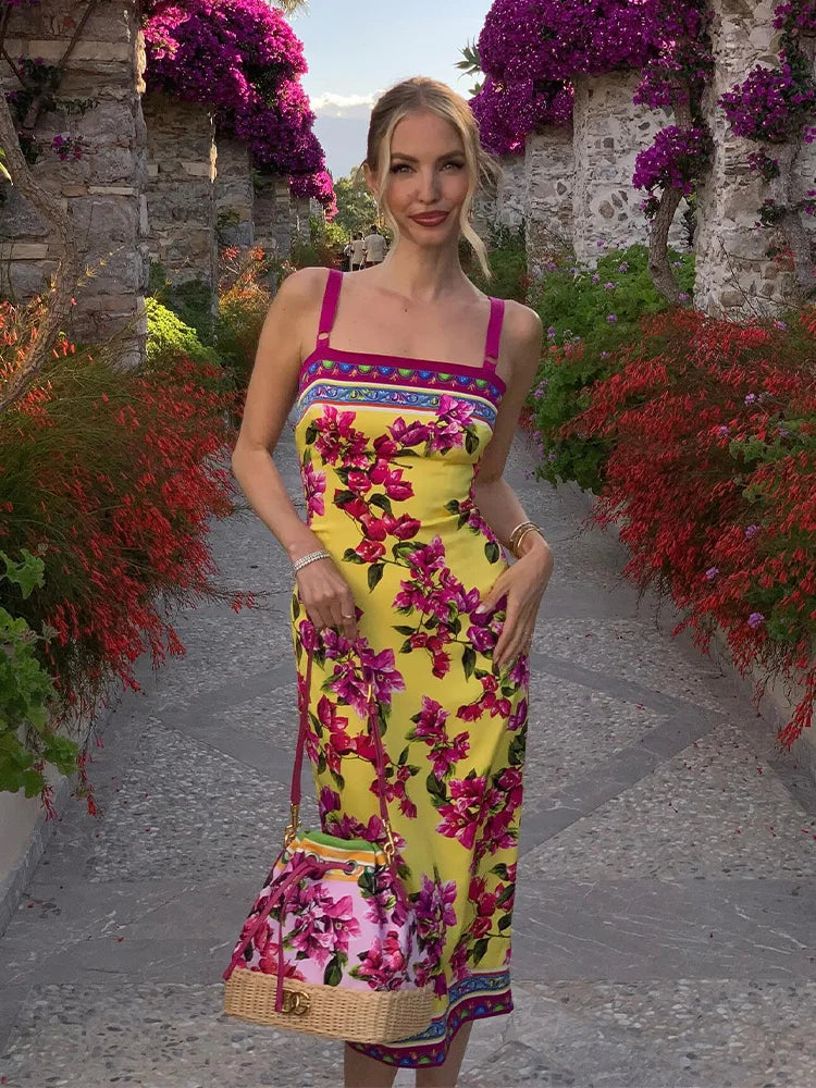 Floral Print Midi Dress